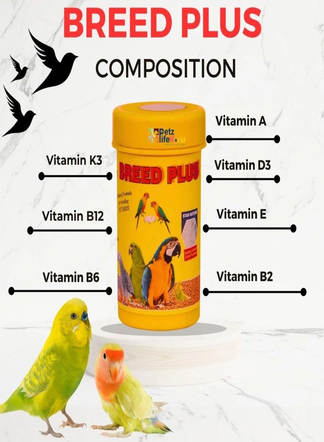 VAYINATO® Bird Booster, 50g & Breed Plus, 50G Combo Health Supplements with Growth, Colour & Advanced Breeding Formula for Pet Birds by Petzlifeworld - Image 4